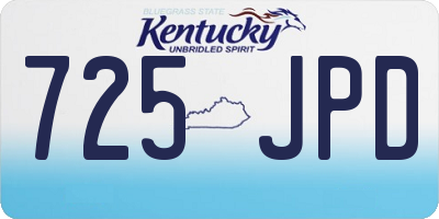 KY license plate 725JPD