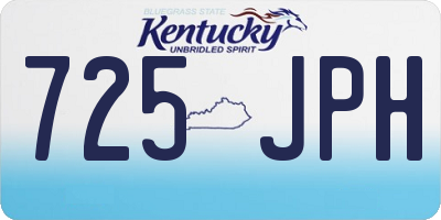 KY license plate 725JPH