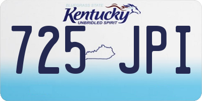 KY license plate 725JPI