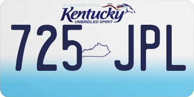 KY license plate 725JPL