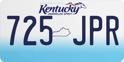 KY license plate 725JPR