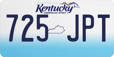 KY license plate 725JPT