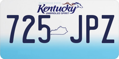 KY license plate 725JPZ