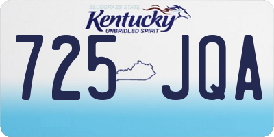 KY license plate 725JQA
