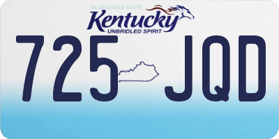 KY license plate 725JQD