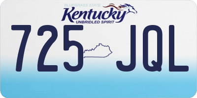 KY license plate 725JQL