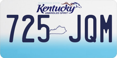 KY license plate 725JQM