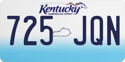 KY license plate 725JQN