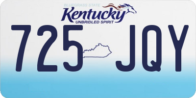 KY license plate 725JQY
