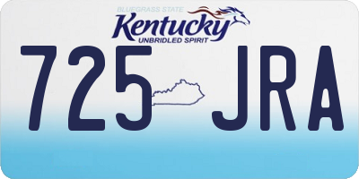 KY license plate 725JRA