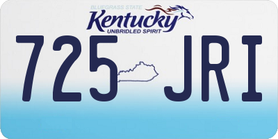 KY license plate 725JRI