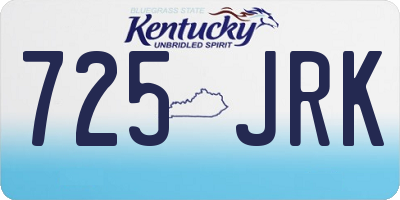 KY license plate 725JRK