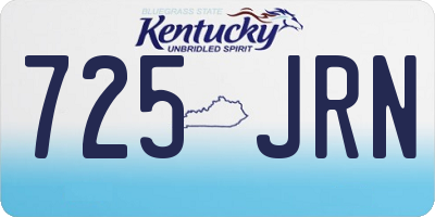 KY license plate 725JRN