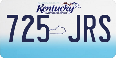 KY license plate 725JRS