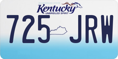 KY license plate 725JRW