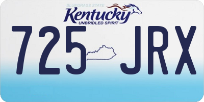 KY license plate 725JRX