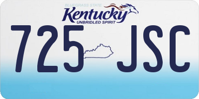 KY license plate 725JSC