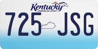 KY license plate 725JSG