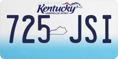 KY license plate 725JSI