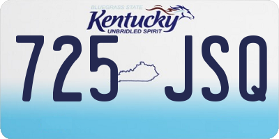 KY license plate 725JSQ
