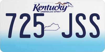 KY license plate 725JSS