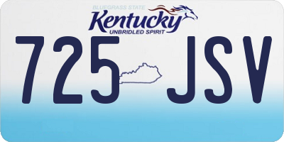 KY license plate 725JSV