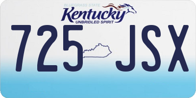 KY license plate 725JSX