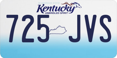 KY license plate 725JVS