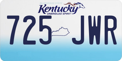 KY license plate 725JWR