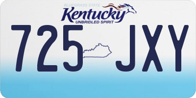 KY license plate 725JXY
