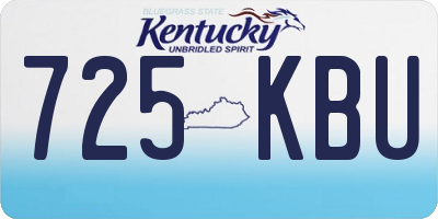 KY license plate 725KBU