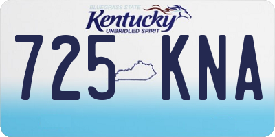 KY license plate 725KNA