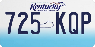KY license plate 725KQP