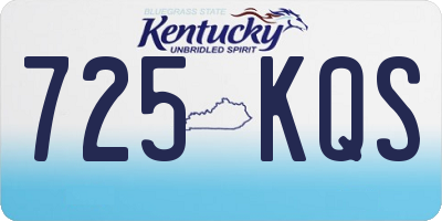 KY license plate 725KQS