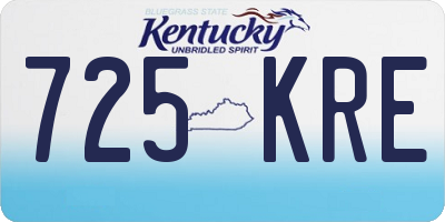 KY license plate 725KRE