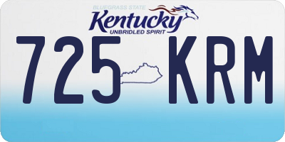KY license plate 725KRM