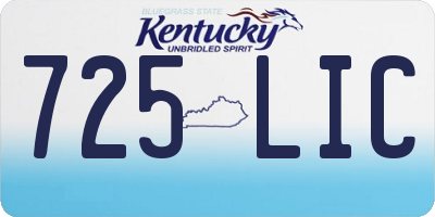KY license plate 725LIC