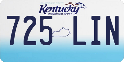 KY license plate 725LIN