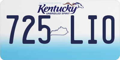 KY license plate 725LIO
