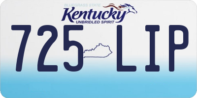 KY license plate 725LIP