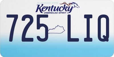 KY license plate 725LIQ