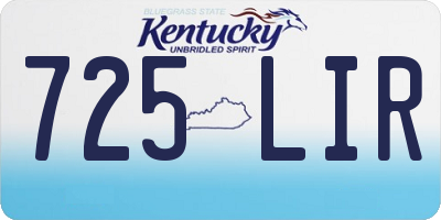 KY license plate 725LIR