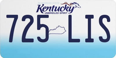KY license plate 725LIS
