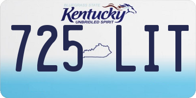 KY license plate 725LIT
