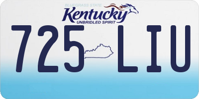 KY license plate 725LIU