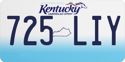 KY license plate 725LIY