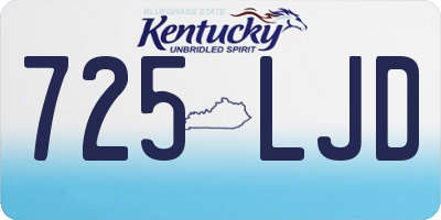KY license plate 725LJD