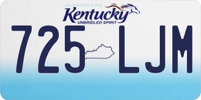 KY license plate 725LJM