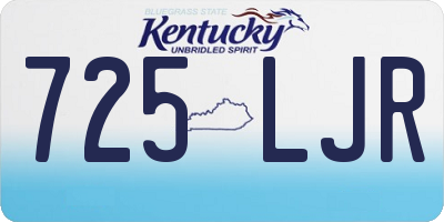 KY license plate 725LJR