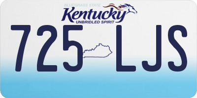 KY license plate 725LJS